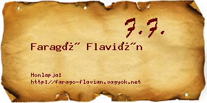 Faragó Flavián névjegykártya